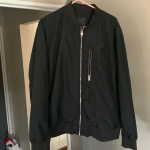 Black bomber jacket